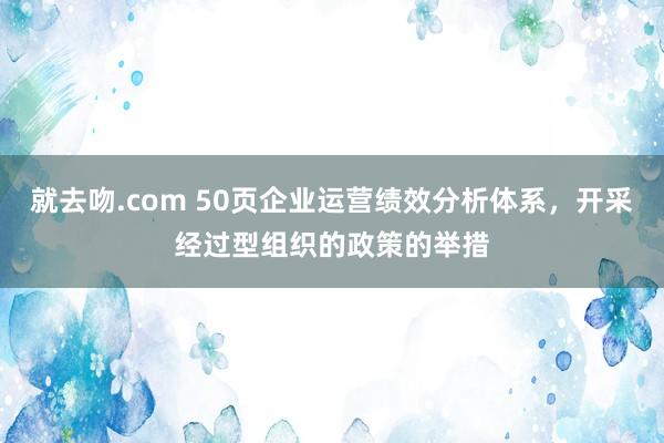 就去吻.com 50页企业运营绩效分析体系，开采经过型组织的政策的举措