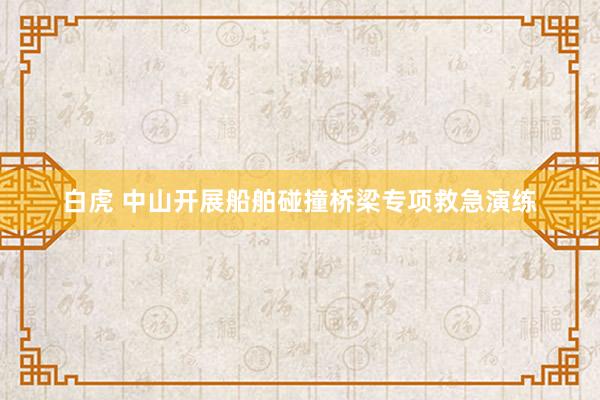 白虎 中山开展船舶碰撞桥梁专项救急演练