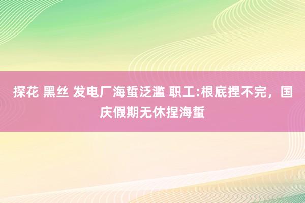 探花 黑丝 发电厂海蜇泛滥 职工:根底捏不完，国庆假期无休捏海蜇