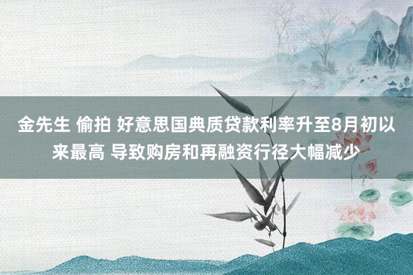 金先生 偷拍 好意思国典质贷款利率升至8月初以来最高 导致购房和再融资行径大幅减少