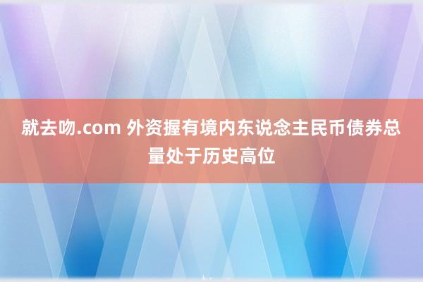 就去吻.com 外资握有境内东说念主民币债券总量处于历史高位