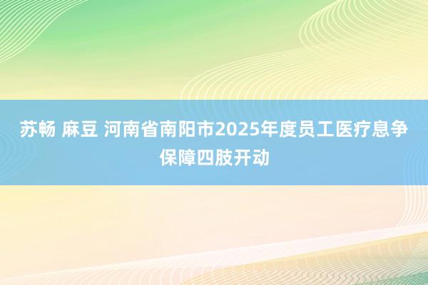 苏畅 麻豆 河南省南阳市2025年度员工医疗息争保障四肢开动