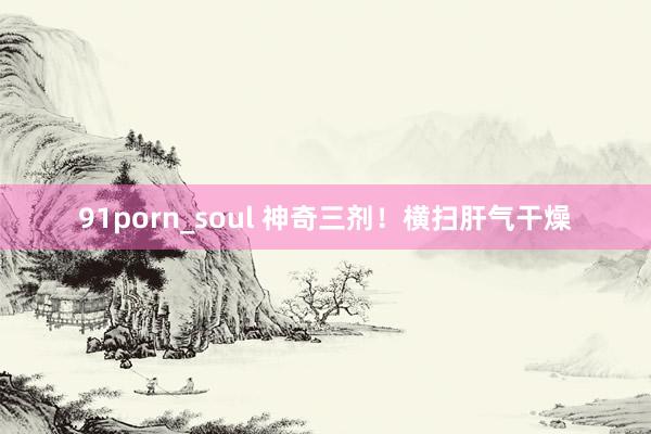 91porn_soul 神奇三剂！横扫肝气干燥