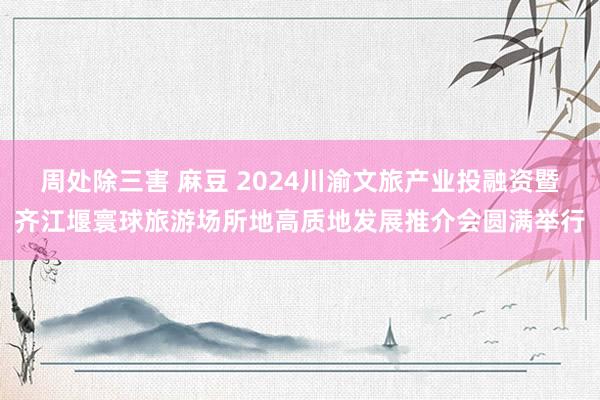 周处除三害 麻豆 2024川渝文旅产业投融资暨齐江堰寰球旅游场所地高质地发展推介会圆满举行