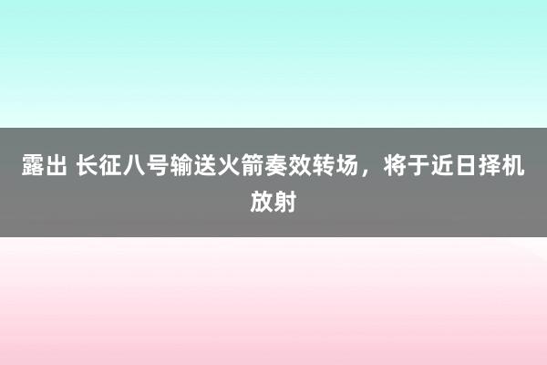 露出 长征八号输送火箭奏效转场，将于近日择机放射