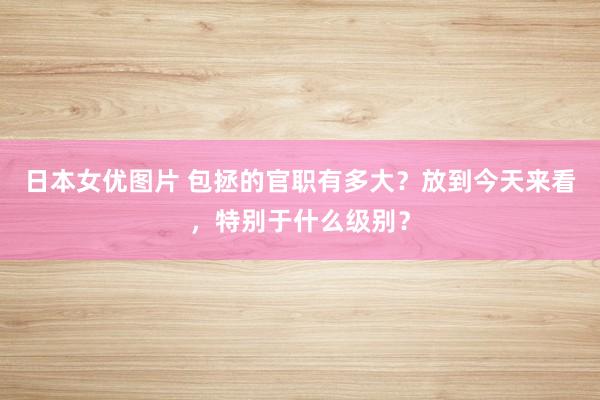 日本女优图片 包拯的官职有多大？放到今天来看，特别于什么级别？